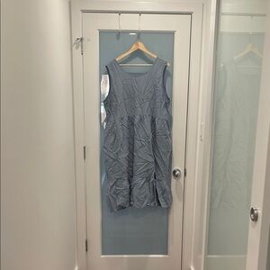 Tradlands birdie Light Blue Sleeveless Midi Dress